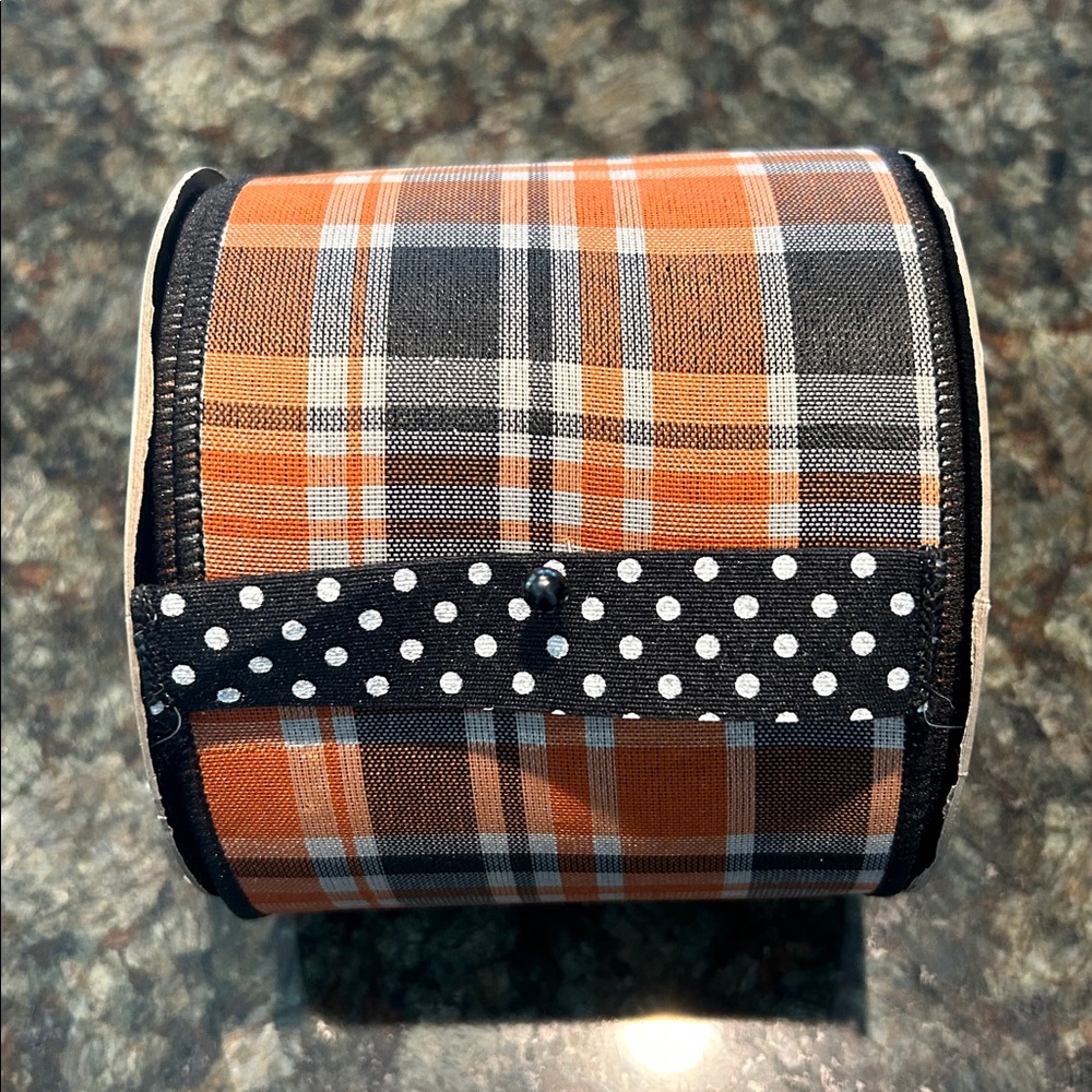 🖤Plaid and Polka Dot Wired Ribbon🖤🍁🌻